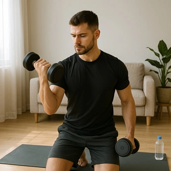 exercising with weights